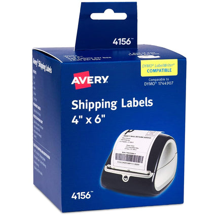 Avery Labels for Dymo Label Printers, Same Size as Dymo 1744907 Labels, 4 x 6, Roll of 220 Labels (4156)
