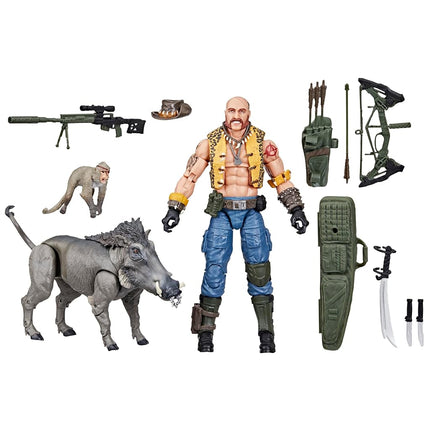 G.I. JOE Classified Series #125, Dreadnok Gnawgahyde and Pets Porkbelly & Yobbo, Collectible 6-Inch Action Figure with 16 Accessories