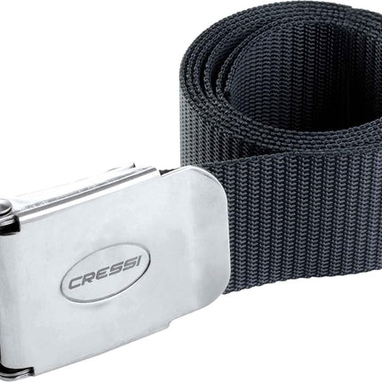 Cressi Nylon Weight Belt w/Metal Buckle, Black