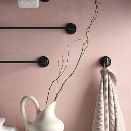 Moen DN0703BL Iso Collection Single Modern Robe Hook, Matte Black