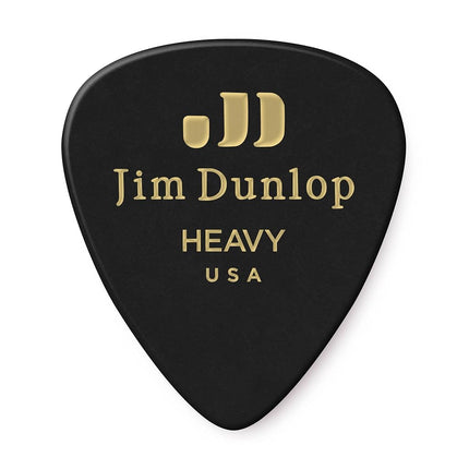Dunlop 483R03HV Genuine Celluloid, Black, Heavy, 72/Bag