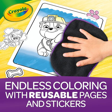 Crayola Paw Patrol Sticker Activity Pad, 12 Color & Erase Paw Patrol Coloring Pages & 100+ Stickers, Gift