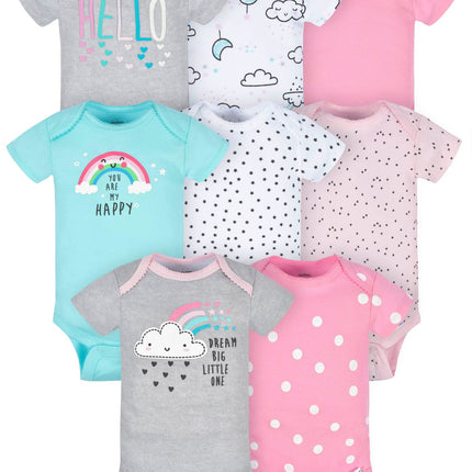Gerber unisex-baby 8-pack Short Sleeve Onesies Bod