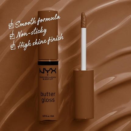 NYX Professional Makeup Butter Butter Gloss Brown Sugar , CARAMELT , 0.27 fl oz