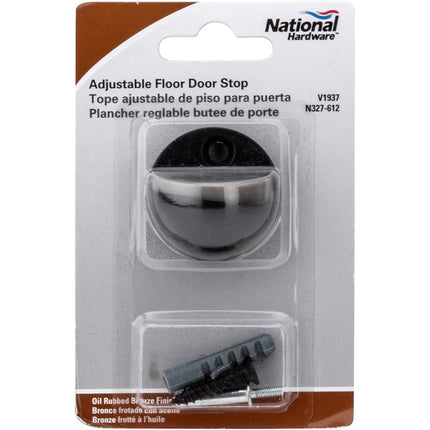 National Hardware N327-612 1937 Adjustable Floor Door Stop, Zinc Die Cast, Oil Rubbed Bronze