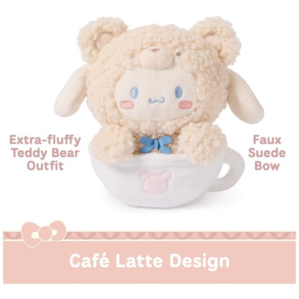 GUND Sanrio Official Hello Kitty and Friends Cinnamoroll Caf� Latte Teddy Bear Plush, Collectible Plush Toy, Stuffed Animal for Ages 1 and Up, 6�