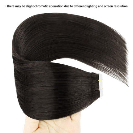 ABH AMAZINGBEAUTY HAIR Tape In Hair Extensions 22 Inch Natural Black #1B