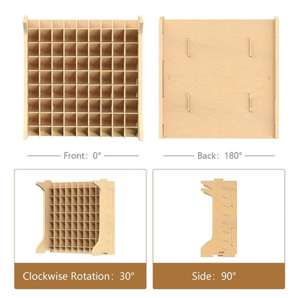 Bucasso Paint Rack Suitable for Tamiya/Vallejo/MR HOBBY,Organizer for 30/49/72 Bottles of Paints,Model Tools Storage,MDF Material (72 Holes VALLEJO Paints)
