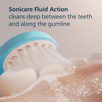 Philips Sonicare for Kids 3+ Genuine Replacement Toothbrush Heads, 2 Brush Heads, Turquoise and White, Compact, HX6032/94