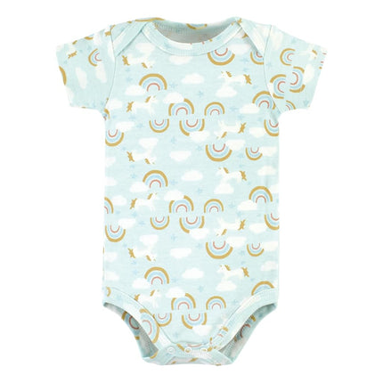 Lot de 5 bodys en coton unisexe Hudson Baby, Magical Rainbow, 6-9 mois
