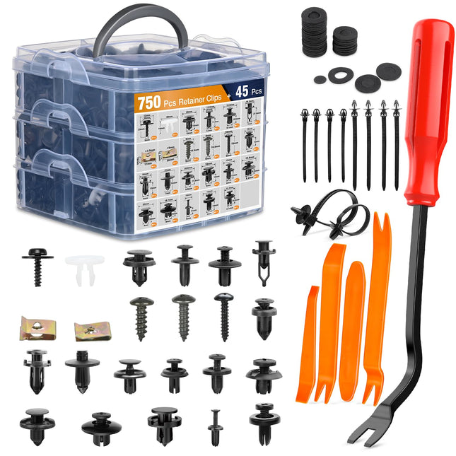 GOOACC 795Pcs Car Push Retainer Clips & Auto Faste