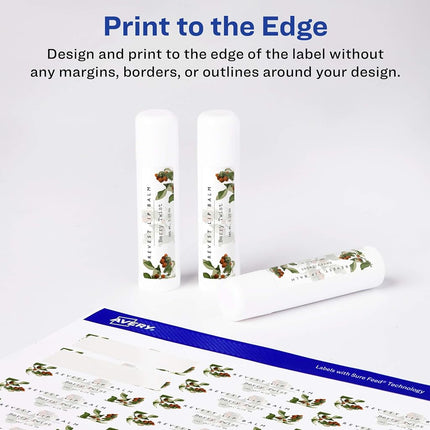 Avery Matte White Rectangle Labels with Sure Feed, .5" x 1.75", 6,000 Matte White Printable Labels