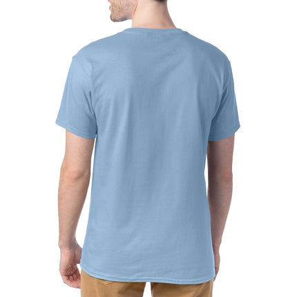 Hanes Men's Short Sleeve Comfort Soft T-Shirt, Light Blue, X-Large (Pack of 4)