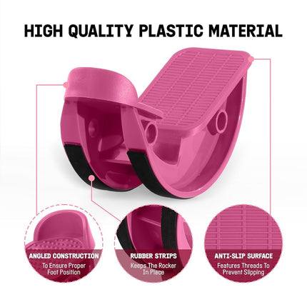 Yes4All Foot Rocker – Calf Stretcher for Pain Relief with Options Available (C. Pink – Unilateral – Plastic)