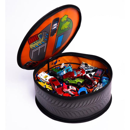 Hot Wheels PETERKIN Wheelie ZipBin Playmat and Storage | Storage for 100 cars and race track playmat! | Toy Cars & Motors | Ages 3+