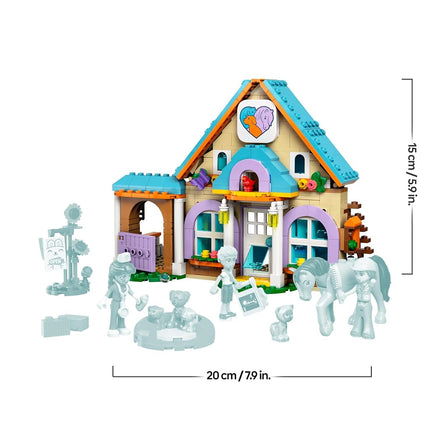 LEGO Friends Horse and Pet Vet Clinic Toy - incl. a Horse, Cat & 3 Dog Animal Figures, plus 3 Mini Dolls, a Stable and Accessories - Birthday Gift for 7+ Year Old Girls - 42651