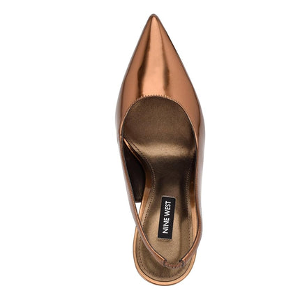 Nine West Women's Feather Pump, Bronze, 5.5