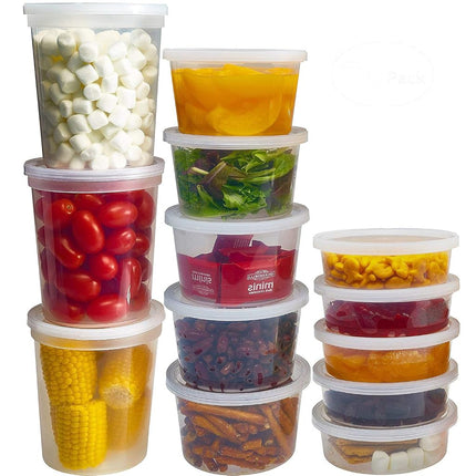 DuraHome Food Storage Containers with Lids 8oz, 16