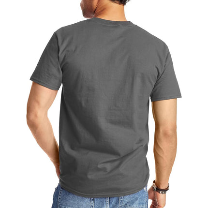 Hanes Men's T-Shirt, Beefy-t Cotton Crewneck Tee, Short-Sleeve, 1 Or 2 Pack, Tall, Smoke Gray-1 Pack, Medium