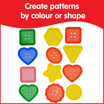 edxeducation Transparent Large Buttons, Mini Jar, Set of 60, Ages 18m+