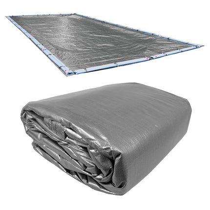 Pool Mate 12 x 24 ft Extra Strength Platinum Pool Cover for Inground Pools
