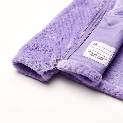 Columbia Girls' Fire Side Sherpa Full Zip Pullover, Paisley Purple, 2 Years