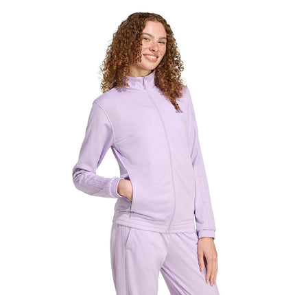 adidas womens Tricot 3-stripes Track Top, Powder Plum, XS