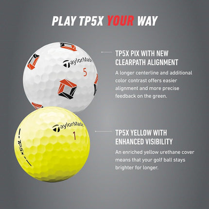 TaylorMade Golf 2024 TP5x Golf Balls One Dozen