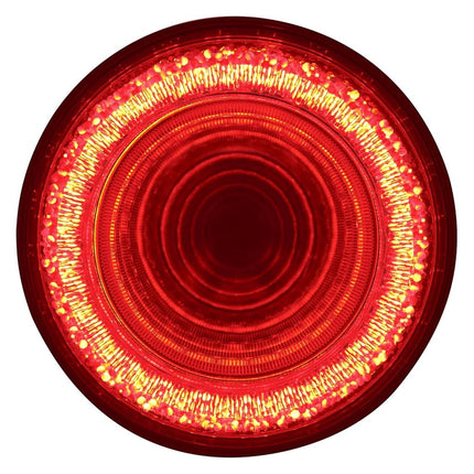 United Pacific 36654B 24 LED 4" Round Mirage Light (Stop, Turn & Tail) - Red LED/Clear Lens (Bulk)
