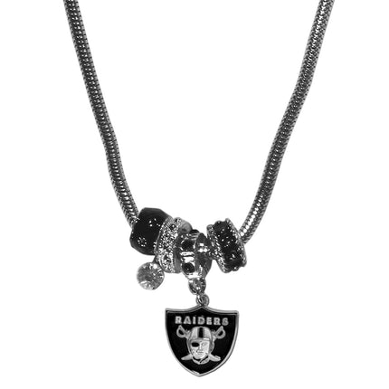 Siskiyou Sports NFL Oakland Raiders Euro Bead Necklace, 18-Inch