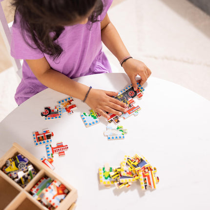 Melissa & Doug Vehicles Jigsaw Puzzles in a Box, Four Wooden Puzzles, Sturdy Wooden Storage Box, 12-Piece Puzzles [Toy] [Apr 18, 2007] Melissa & Doug