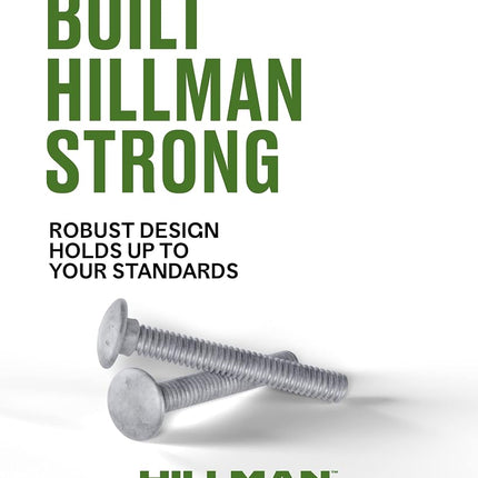 Hillman Group Galvanized Carriage Bolt 5/16” x 1-1/2”, 100 Count, Blunt Point, Alloy Steel, Self-Locking Round Head Fasteners, Wood and Metal, No Washer Needed, Rust-Resistant (812542)