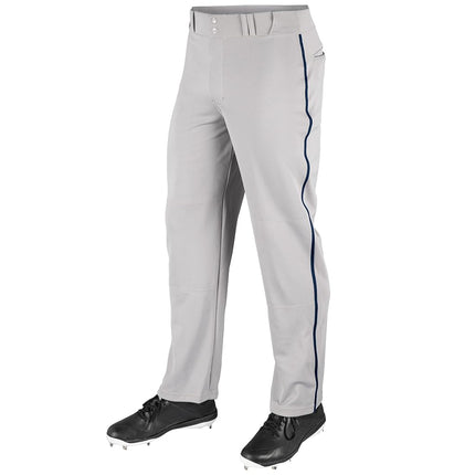 CHAMPRO MVP OB Open Bottom Baseball Pant with Contrast Color Braid Piping and Reinforced Double Knee