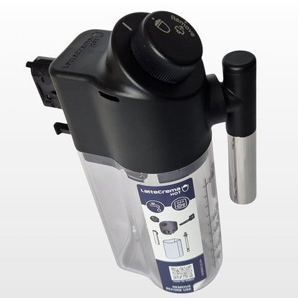 De'Longhi Milk Frother Jug for Superautomatic Coffee Machine, Silver, Modern, Dishwasher Safe, Carafe