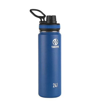 Takeya Originals Vacuum-Insulated Stainless-Steel Water Bottle, 24oz, Navy