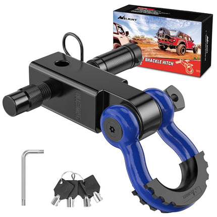Nilight Anti-Theft Shackle Hitch Receiver 2Inch 45
