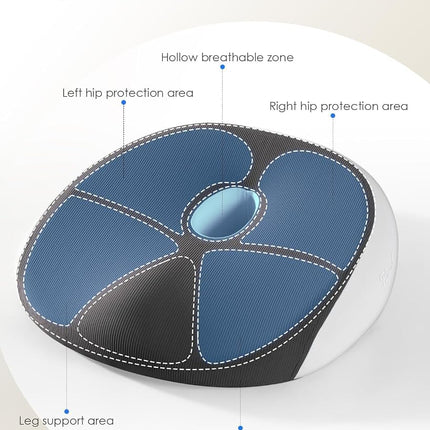 FLORICH Seat Cushion, Memory Foam Cushion for Office Chair, Ergonomic Office Seat Chair Cushion for Relieving Sciatica, Soft & Breathable Car Seat Cushion - Gray