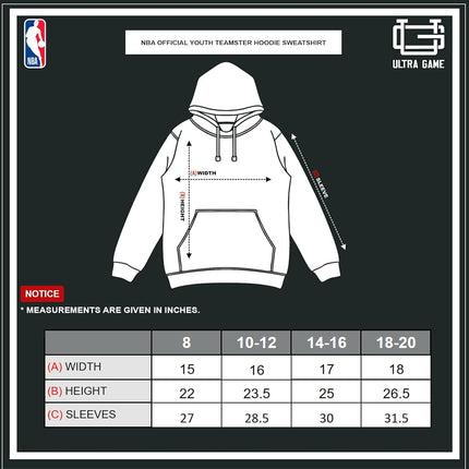 Ultra Game Boys NBA Super Soft Teamster Hoodie Sweatshirt, couleur de l'équipe