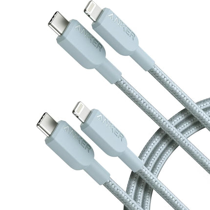 Anker 310 USB C to Lightning Cable(6FT,2Pack, Blue), MFi Certified for iPhone 14 Series, and More(Charger Not Included)