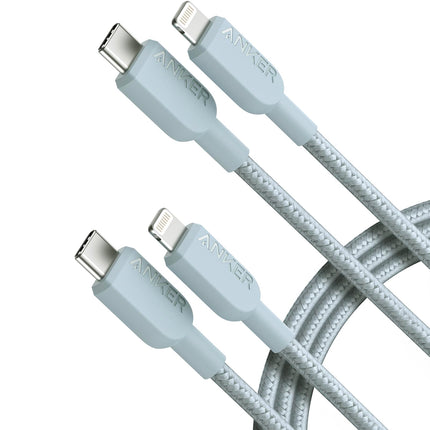 Anker 310 USB C to Lightning Cable(6FT,2Pack, Blue