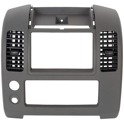 ECOTRIC Front Center Dash Console Instrument Panel Lid Bezel Dashboard Cover Gray Compatible with 2006-2016 Nissan Frontier Replacement for Part Number 68259-ZP16D