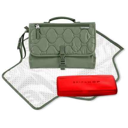 Skip Hop Pronto Signature Portable Changing Mat, Dark Sage, Easy Clean and Travel Friendly