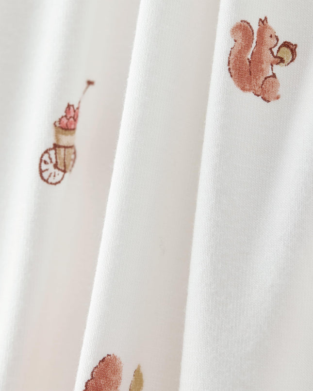 Pijama de manga larga con cremallera de dos vías Purelysoft de Carter's Unisex-Bebé, Casa de otoño, 18 meses