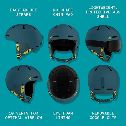 Retrospec Comstock Youth Ski & Snowboard Helmet for Kids - Durable ABS Shell, Protective EPS Foam & Cooling Vents - Adjustable Fit for Boys & Girls - Matte Superior Blue, 48-51cm X-Small, 4802