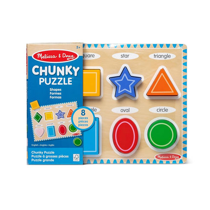 Melissa & Doug Shapes Chunky Puzzles, Multicolor,OSFA,3730