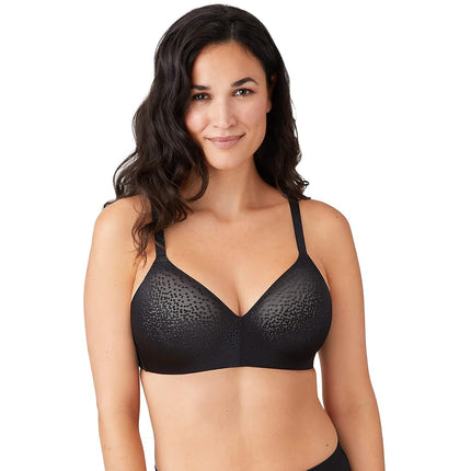 Wacoal Women's Back Appeal Lightly Padded Full Coverage Wire Free T-Shirt Bra, 856303, Black, 38D