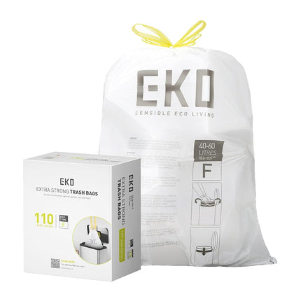 EKO Extra Strong 13 Gallon Large Drawstring Trash 
