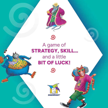 Gamewright | Rat-a-tat Cat Game | Card Game | Ages 6+ | 2-6 Players | 20 Minutes Playing Time, Multicolor, 5 Inches