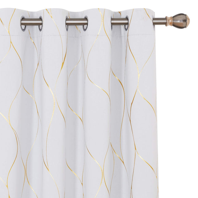 Deconovo Wave Printed Thermal Insulated Blackout C