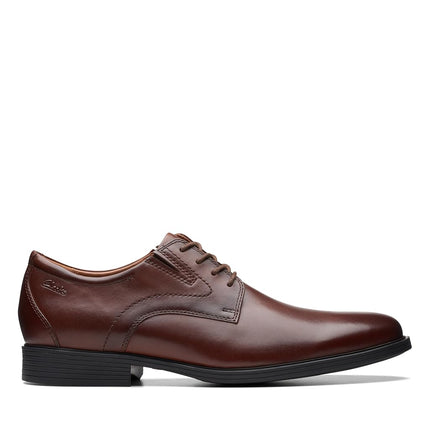 Clarks Men's, Whiddon Plain Toe Oxford, Mahogany Leather, 8.5 UK